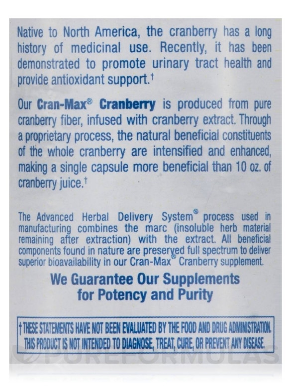 Cran-Max® Cranberry - 30 Vegetarian Capsules - Alternate View 5