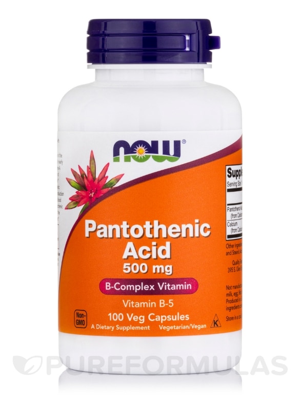 Pantothenic Acid 500 mg - 100 Capsules