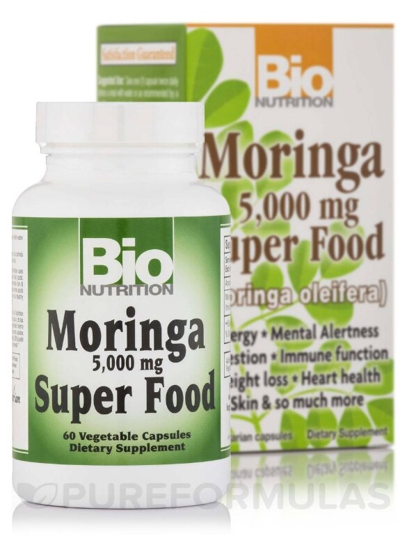 Moringa 5000 mg Super Food - 60 Vegetable Capsules