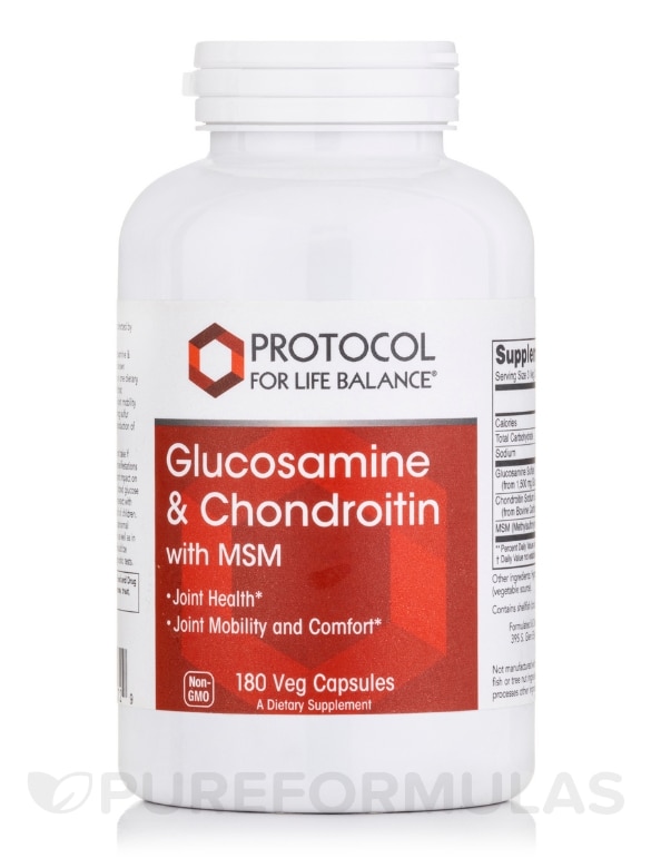 Glucosamine & Chondroitin with MSM - 180 Capsules
