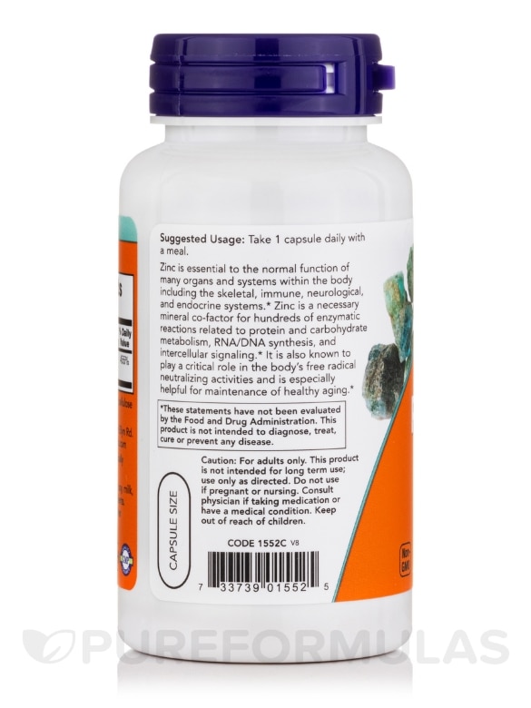 Zinc Picolinate 50 mg - 120 Veg Capsules - Alternate View 2