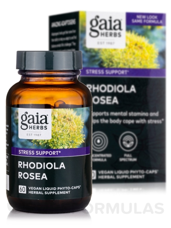Rhodiola Rosea - 60 Vegan Liquid Phyto-Caps® - Alternate View 1