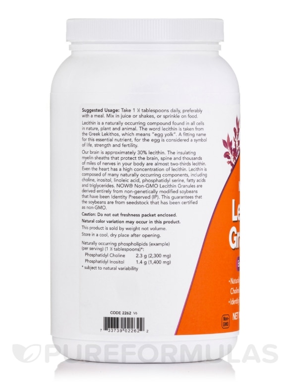 Lecithin Granules (Non-GMO) - 2 lbs (907 Grams) - Alternate View 2