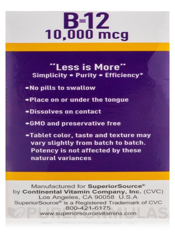 NO SHOT Methylcobalamin B-12 10,000 mcg - 30 MicroLingual® Tablets - Alternate View 9