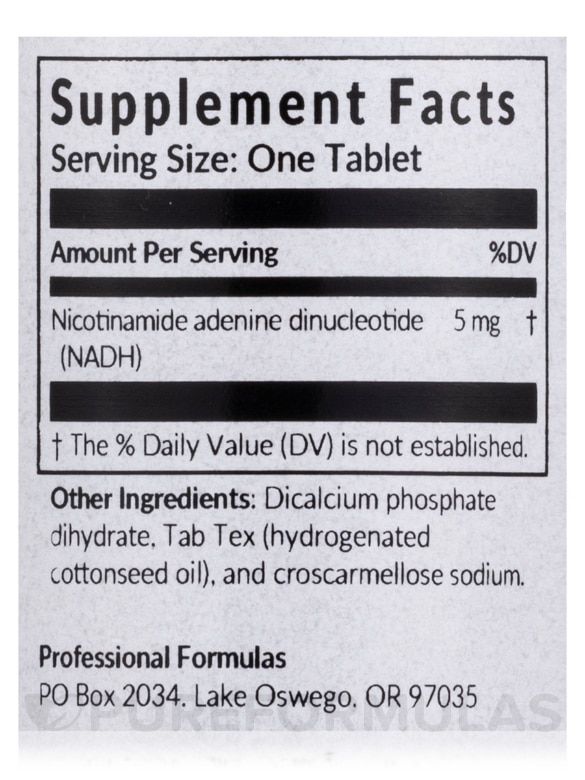 NADH - 60 Tablets - Alternate View 4