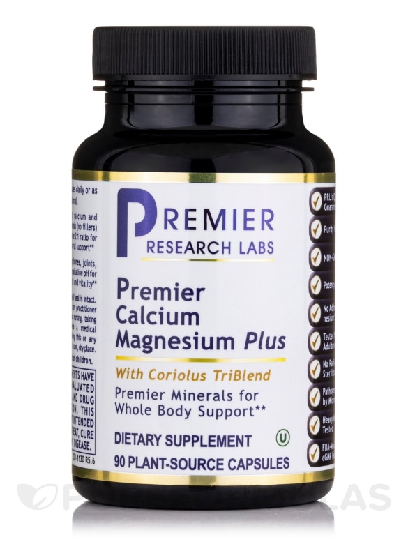 Premier Calcium Magnesium Plus - 90 Plant-Source Capsules