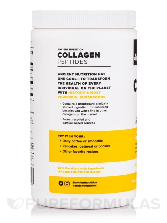 Collagen Peptides, Vanilla Flavor - 8.51 oz (241.2 Grams) - Alternate View 2