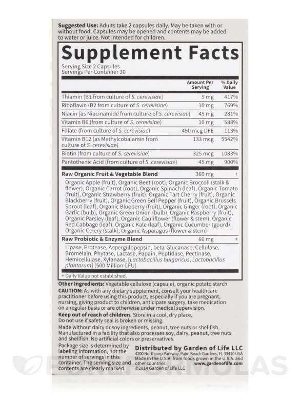 Vitamin Code® - Raw B Complex™ - 60 Vegan Capsules - Alternate View 4