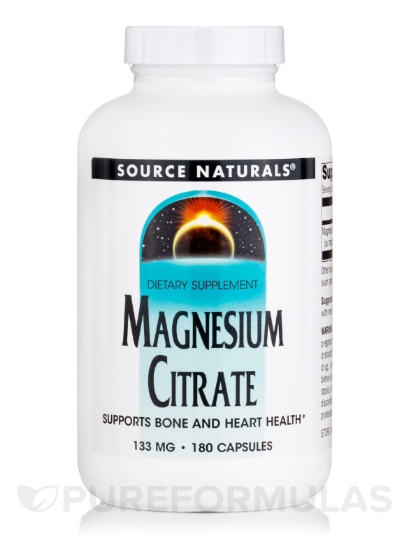 Magnesium Citrate 133 mg - 180 Capsules