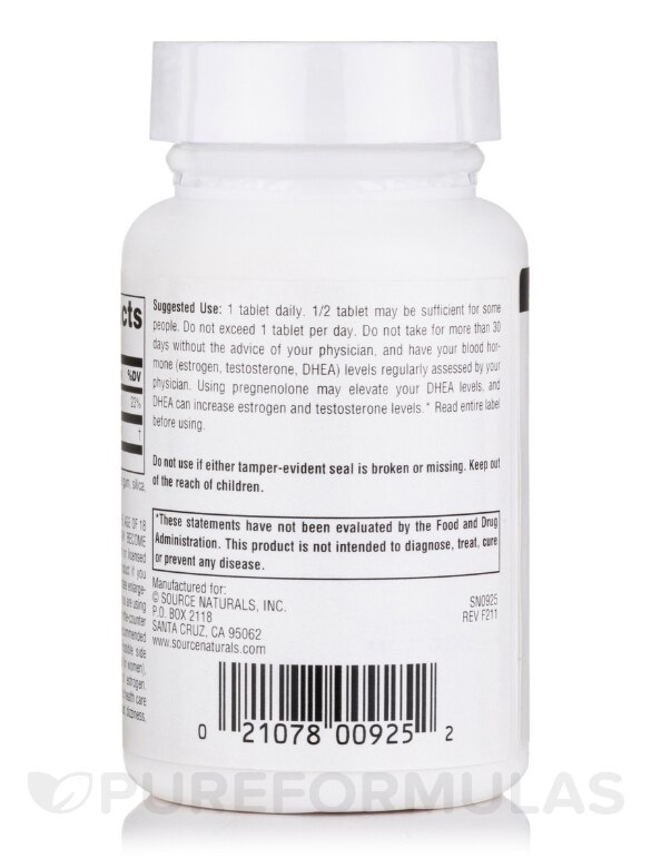 Pregnenolone 50 mg - 120 Tablets - Alternate View 2