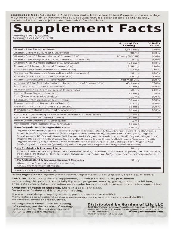 Vitamin Code® - Men's Multivitamin Capsules - 120 Vegetarian Capsules - Alternate View 7