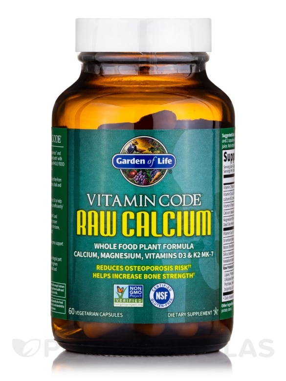 Vitamin Code® - Raw Calcium - 60 Vegetarian Capsules - Alternate View 2