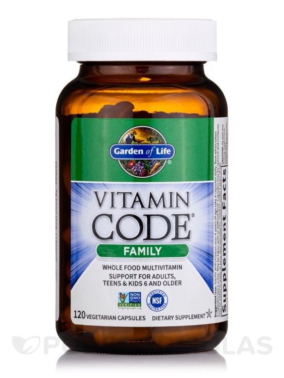 Vitamin Code® - Family Whole Food Multivitamin - 120 Vegetarian Capsules - Alternate View 2