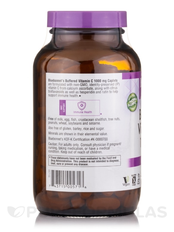Buffered Vitamin C-1000 mg - 180 Caplets - Alternate View 2