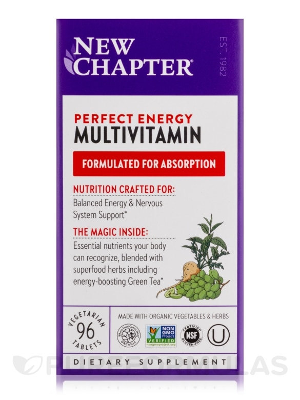 Perfect Energy Multivitamin - 96 Vegetarian Tablets - Alternate View 3