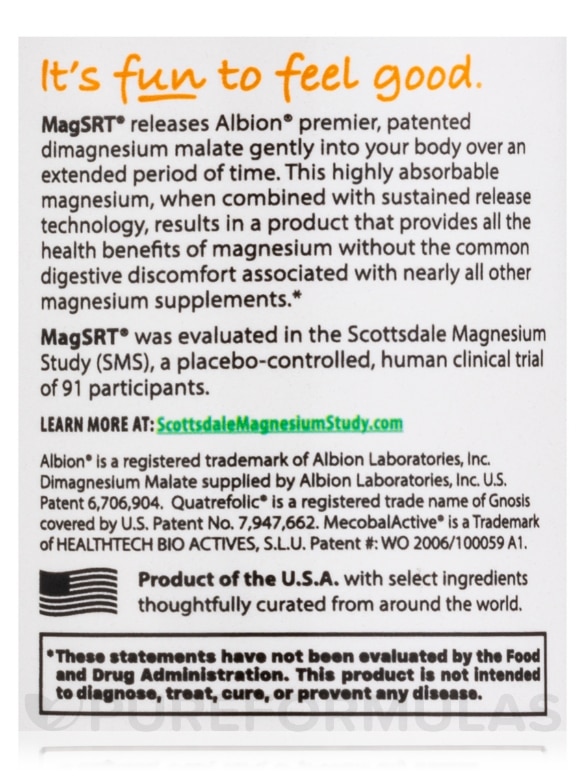 MagSRT® (Magnesium with SRT) - 120 Tablets - Alternate View 5