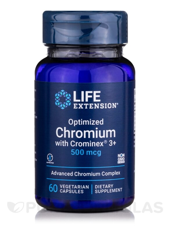 Optimized Chromium with Crominex 3+ 500 mcg - 60 Vegetarian Capsules