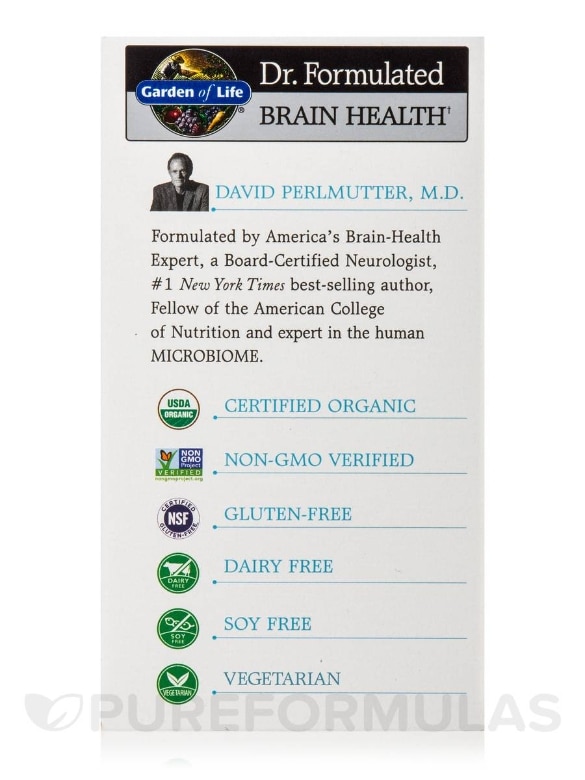 Dr. Formulated Brain Health Memory & Focus for Adults 40+ - 60 Vegetarian Tablets - Alternate View 4