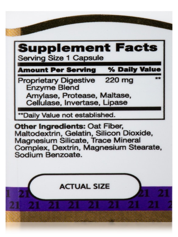 Digestive Enzymes - 60 Capsules - Alternate View 4