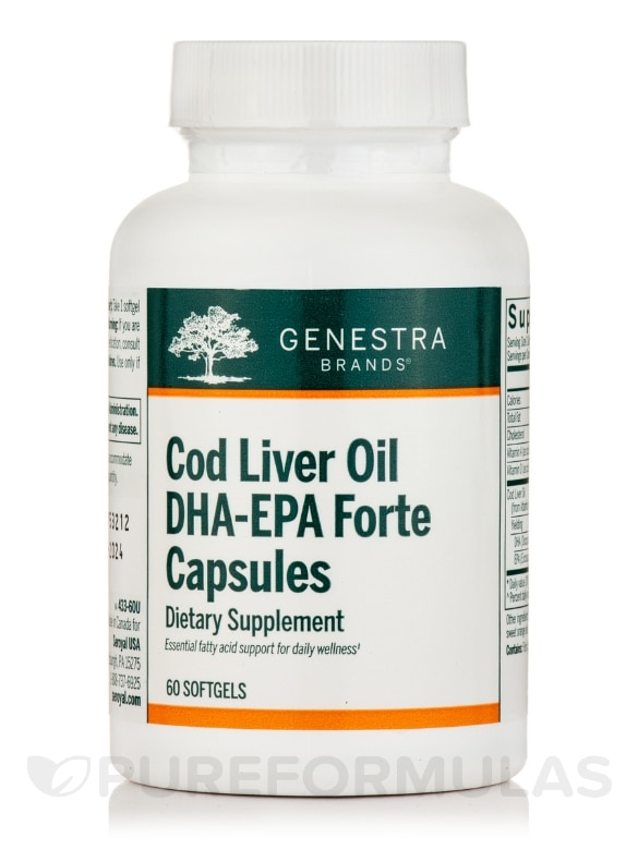 Cod Liver Oil DHA/EPA Forte Capsules - 60 Softgels