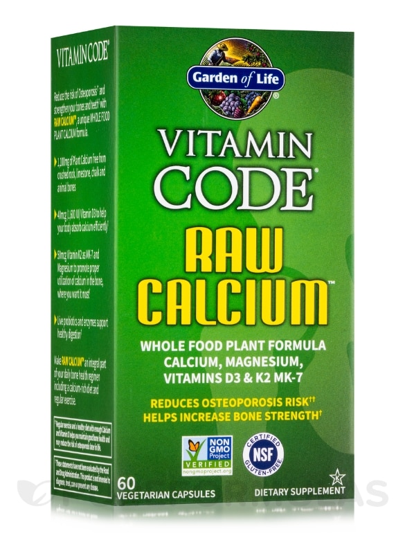 Vitamin Code® - Raw Calcium - 60 Vegetarian Capsules