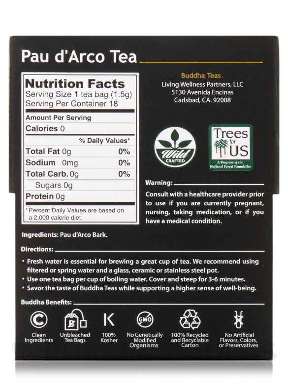 Organic Pau d'Arco Tea - 18 Tea Bags - Alternate View 4