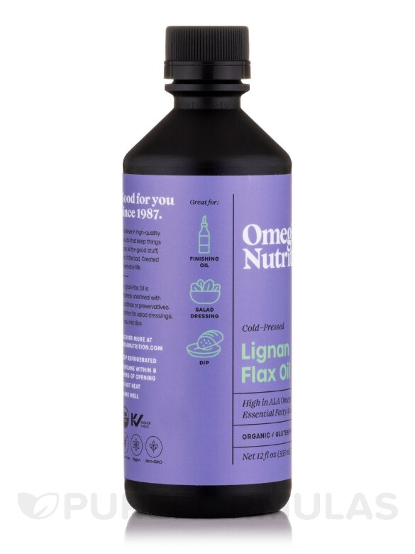 Lignan Flax Oil (Organic) - 12 fl. oz (355 ml) - Alternate View 4