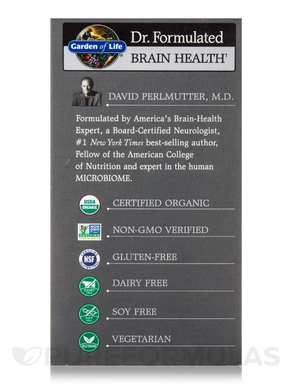 Dr. Formulated Brain Health Memory & Focus for Young Adults - 60 Vegetarian Tablets - Alternate View 4