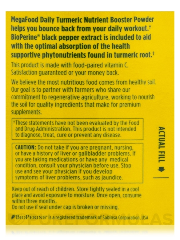 Daily Turmeric Nutrient Booster Powder™ - 30 Servings (2.08 oz / 59.1 Grams) - Alternate View 5