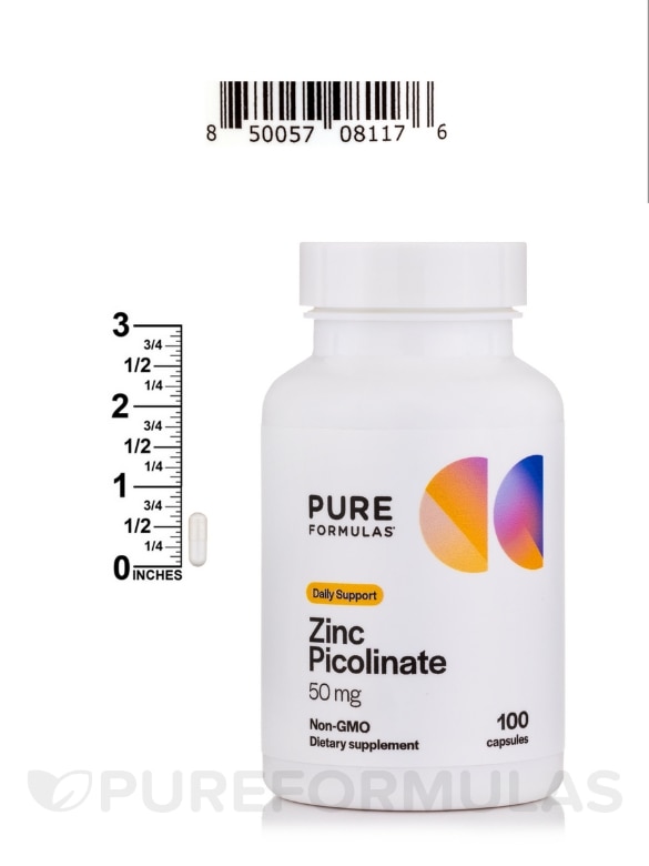Zinc Picolinate 50 mg - 100 Capsules - Alternate View 5
