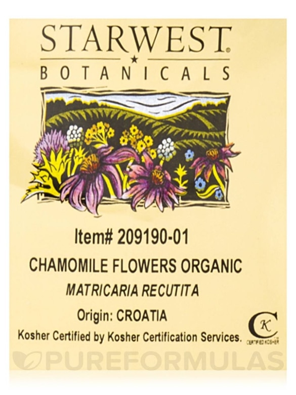 Organic Chamomile Whole Flowers - 1 lb (453.6 Grams) - Alternate View 1