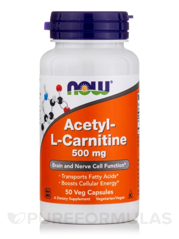 Acetyl-L Carnitine 500 mg - 50 Veg Capsules