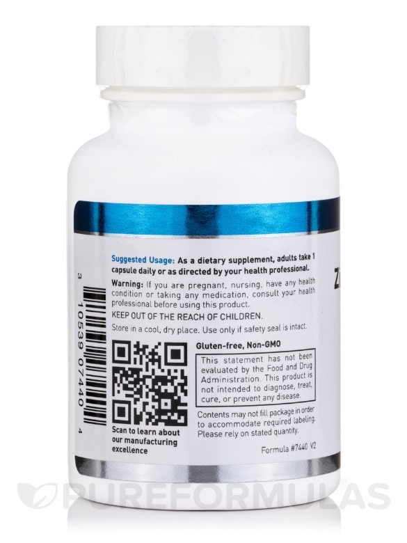 Zinc Picolinate 50 mg - 100 Capsules - Alternate View 3