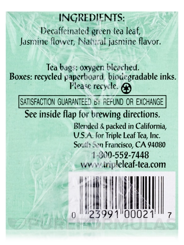 Jasmine Decaf Green Tea™ - 20 Bags - Alternate View 7