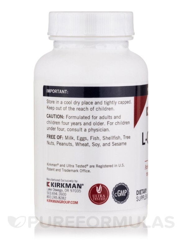 L-Carnosine 200 mg -Hypoallergenic - 90 Vegetarian Capsules - Alternate View 2