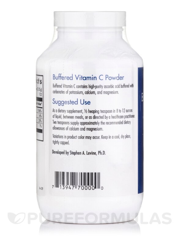 Buffered Vitamin C Powder (corn source) - 8.5 oz (240 Grams) - Alternate View 2