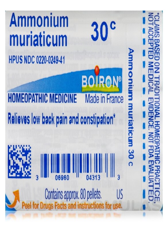 Ammonium Muriaticum 30c - 1 Tube (approx. 80 pellets) - Alternate View 6