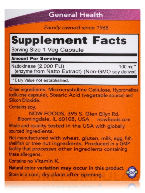 Nattokinase 100 mg - 120 Veg Capsules - Alternate View 3