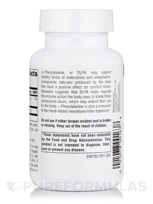 DL-Phenylalanine 375 mg - 120 Tablets - Alternate View 2