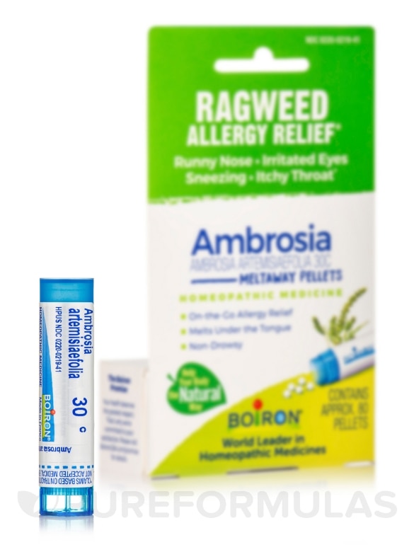 Ambrosia 30C Ragweed Allergy Relief Single Pack - 1 Tube (Approx. 80 Pellets) - Alternate View 1