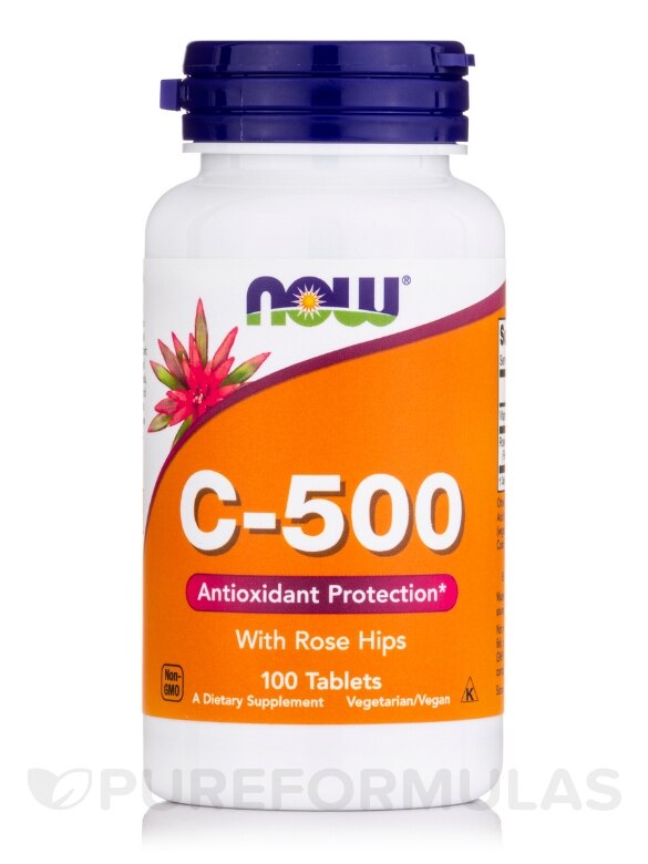 C-500 with Rose Hips - 100 Tablets