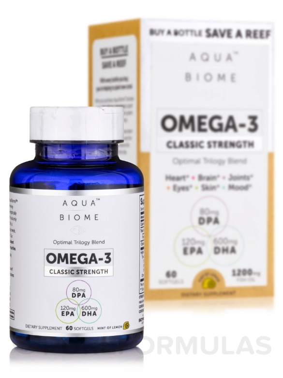 Aqua Biome™ Fish Oil Classic Strength - 60 Softgels - Alternate View 1