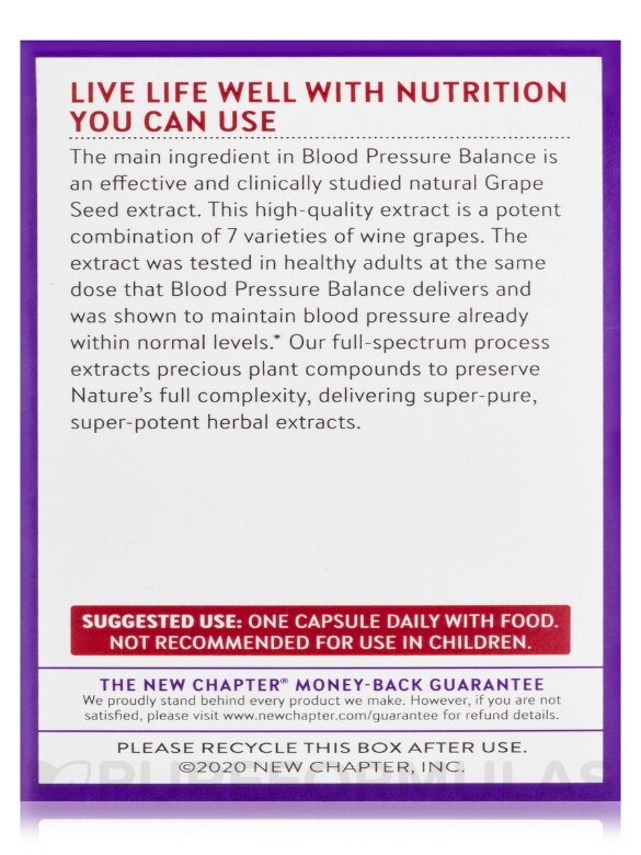 Blood Pressure Take Care® - 30 Vegetarian Capsules - Alternate View 8
