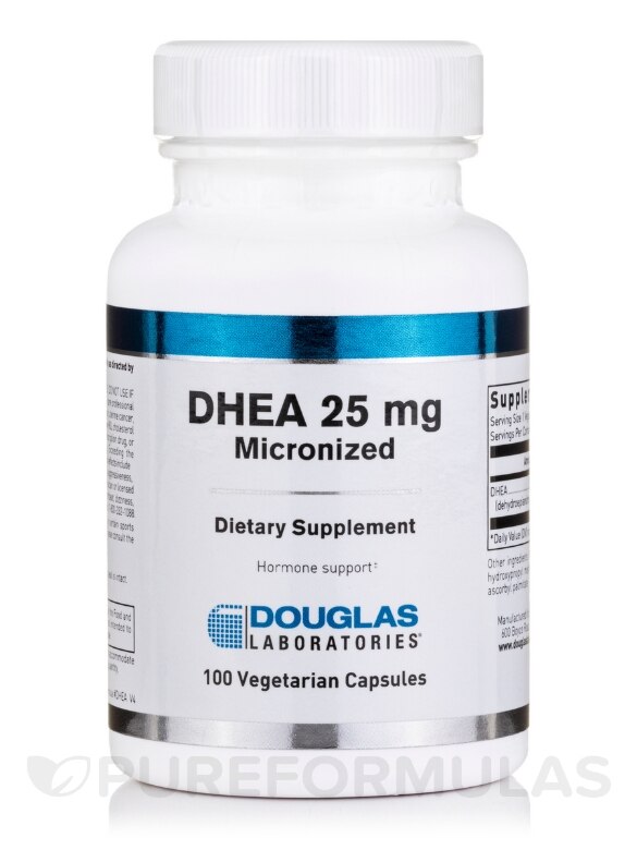 DHEA 25 mg (Micronized) - 100 Vegetarian Capsules