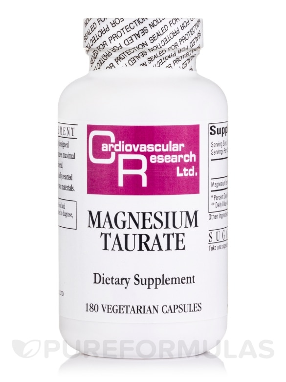 Magnesium Taurate - 180 Vegetarian Capsules