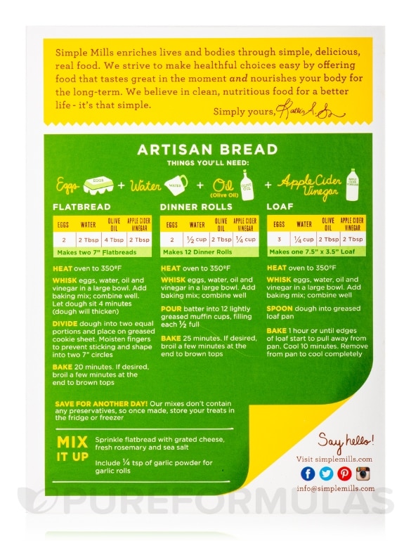 Almond Flour Artisan Bread Mix - 10.4 oz (294 Grams) - Alternate View 3