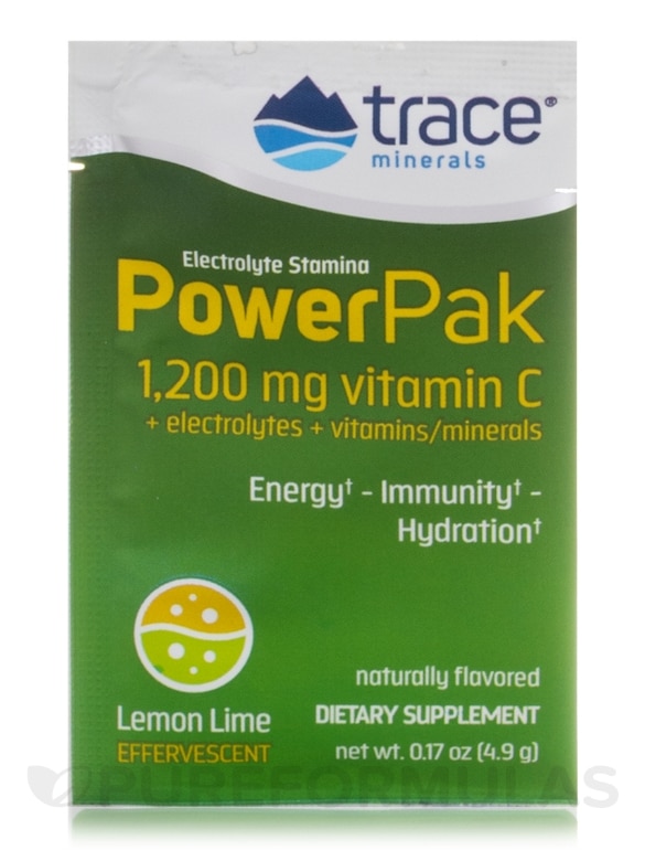Electrolyte Stamina Power Pak, Lemon Lime Flavor - 1 Box of 30 Single-serve Packets - Alternate View 2