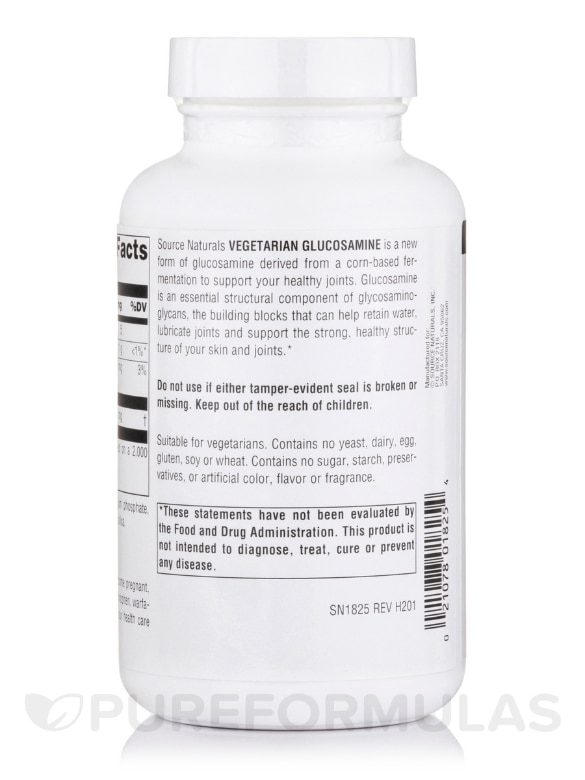 Vegetarian Glucosamine 750 mg - 120 Tablets - Alternate View 2
