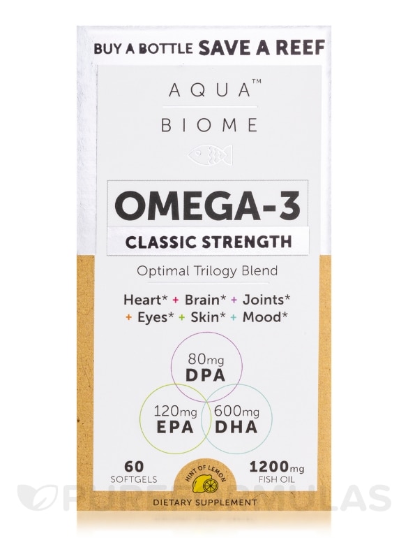 Aqua Biome™ Fish Oil Classic Strength - 60 Softgels - Alternate View 3