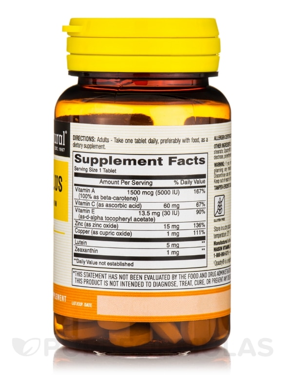 Lutein Plus with Zeaxanthin - 60 Tablets - Alternate View 1